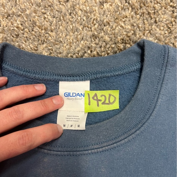 Vintage Alaska sweatshirt mens medium blue crewneck pullover retro thrashed - Picture 4 of 10